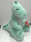 F A O Schwarz Sparklers 12  T-rex Dinosaur Green Plush Toy Free Shipping