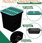 18x18x15 In Large Catch Basin With Fiberglass Grate And Debris Basket