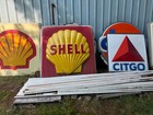 Vintage 70 s -  Gas Station Signs  78x73 Large Formed Plastic   10 Avail  