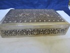Large Thai Repousse Cigarette Cigar 900 Silver Box Marked