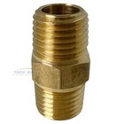 10 Pack Brass Pipe Hex Nipple Fitting 1 4  Mnpt X 1 4  Npt Male Adapter