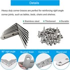 Lot 1 5 Inch Steel Corner Braces With Screws 90 Degree Right Angle L Bracket
