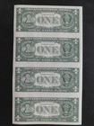 Uncut Sheet Of 4 U s   1 One Dollar Bills Gem Unc Money Cash Currency New Item 