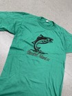 True Vintage 80   s Minstrel Island British Columbia Canada Fishing Souvenir Tee