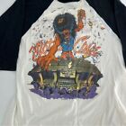 Vintage 80s Motley Crue Shirt Men s Large White Raglan 1987 Kickin Ass Tour Band