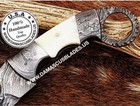 Custom Handmade Damascus Steel  Karambit Hunting Knife Handle Made Of Camel Bone