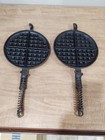 Vtg Griswold American  8 Waffle Iron Griddle Patent  1922 No Base Seasoned Evc