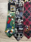 Disney - 14 Silk Tie Lot Featuring Mickey Mouse   Many Other Beloved Characters