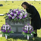 3 Sets Cemetery Flowers For Grave headstone Flower Saddle grave Memorial Flow
