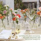 Glass Bud Vase Set Of 22  Small Vases For Flowers  Clear Centerpieces  Mini In B