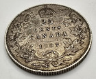 Canada 1907 25c Twenty Five Cent Silver Km 11 Edward Vii  925 Silver Au
