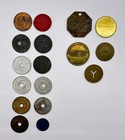 Lot Of 17 Tax   Transit Tokens     Vintage Collection Mixed States