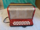 Hohner Corona Ii Red  Button Accordion  Keys G C F Good Cond  Accordian Germany