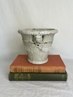 Vintage Painted Terracotta Planter With Lion Face