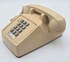 Vintage At t Bell System Touch Tone Corded Phone Beige 1985 Made In Usa
