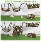 8 Pack Ferret Hammock Guinea Pig Rat Chinchilla Hamster Washable Small Pet Bed