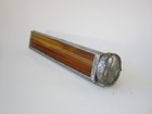 Vintage Stained Glass Metal Kaleidoscope 9  Amber   Glass Pieces