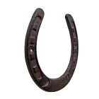 Large Cast Iron Rustic Lucky Horseshoe Decorative Brown Western Decor 6 5 X 6 In