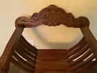 Antique 19th Century Italian Renaissance Carved Wood Folding Chair