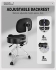 Donner Drum Throne Widen Motorcycle Style Stool Adjustable Backrest Thicken Seat