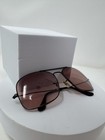 Vintage Bausch   Lomb Mirage Sunglasses Black Aviator Navigator Brown Lens Case