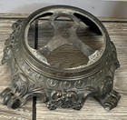 Vintage Ornate Cast Metal Lamp Parts Base And Column Salvage Steampunk