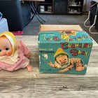 Vintage Wind-up Crawling Baby Toy By Nomura Japan Works  W  Original Box