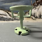 Antique 1900s Cast Iron Jade Green Porcelain Enamel Cup Toothbrush Holder