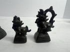 Antique Burmese Bronze Opium Weights As Mythical Creatures  A Set Of 3 