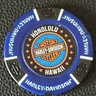 Honolulu Hd   Hawaii    blue black  Harley Davidson Poker Chip