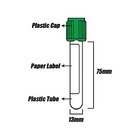 Vacuum Blood Collection Tube Heparin Lithium 13  75mm  4ml  Green  Exp 08 28