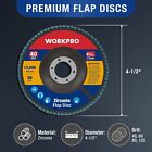 Workpro 10pc 4-1 2 x7 8  Flap Disc Grinding Wheel Sanding Disc 40 60 80 120grits
