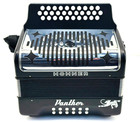 Hohner Panther G c f 3-row Diatonic Accordion - Black