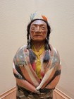 Very Rare Early 1900s Skookum Chief left  Looking  19 Inches Tall 