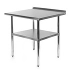 Stainless Steel 30  X 24  Nsf Kitchen Restaurant Work Prep Table With Backsplash