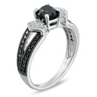      Solid 925 Sterling Silver Black Onyx Cz Pave Ring Engagement Wedding Band New