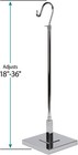 Countertop Hook Costumer Clothing Display Stand Clothes Chrome Butler 18  - 36 