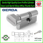 Gerda High Quality Euro Profile Cylinder Door Lock Barrel 5keys Hplus Thumb Turn