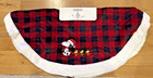 Peanuts Snoopy And Woodstock 54  Christmas Tree Skirt Buffalo Plaid Plush Sherpa