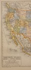 1889 Color Lithographed German Map Meyers Usa Mexico Central America West Indies