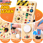 Busy Board For Toddlers - Montessori Educational Toy For 1-3 Year Old Boys   Gir