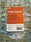 Vintage Fiskars Acrylic Quilting   Sewing Ruler With Grid 24 l X6 w New