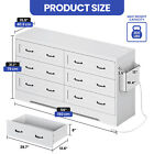 Modern Chest Of Drawers Dresser Side Storage Cabinet Usb Power Cords Living Room