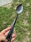 Rare Nm Onyx-ware Black   White Black Handle 1900 Graniteware Enamelware Antique