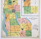 1941 New York - Cayuga County Map Original  20x16  Railroads  Townships Auburn