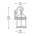 Hampton Bay 2-pack Wickford 15 4 In  1-light Weathered Bronze Outdoor Wall Light