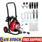 100 Ft X 1 2  Drain Cleaner Electric Sewer Snake Cleaning Machine 110v W  Gloves