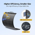 Bougerv Upgrade Arch 100w N-type Flexible Solar Panel 16bb Mono Cell   25  Hi Tc