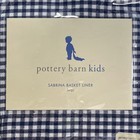 Pottery Barn Kids Sabrina Basket Liner Large Navy And White Gingham