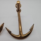 2 Vintage Antique Style Brass Nautical Ship Boat Anchor Paperweight Solid Heavy